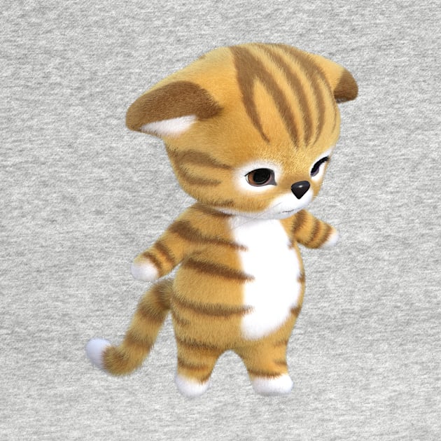 3d rendering of Ginger kitten by Carlosr1946